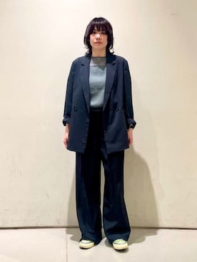 「BEAMS HEART（ビームスハート）のアイテム（テーラードジャケット）」を使った、BEAMS HEART WOMENさん（レディース・158cm）の春コーディネート
