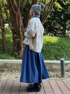 「アイテム（帽子）」を使った、BEAMS HEART WOMENさん（レディース・154cm）の秋コーディネート