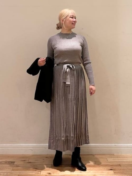 セール】リブニット セットアップ（セットアイテム）（ワンピース