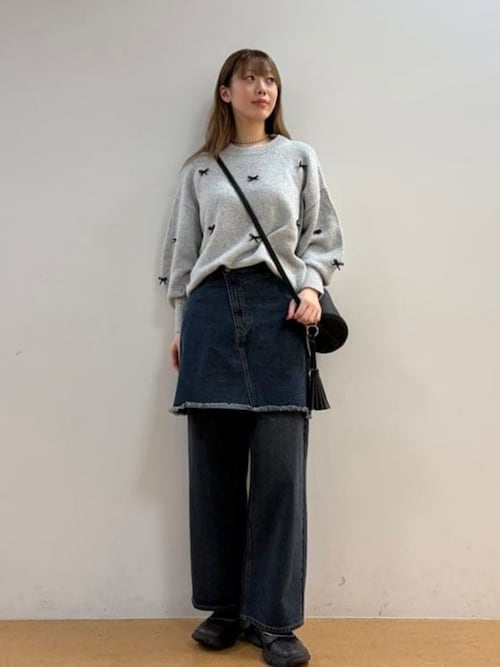 ワイド ストレート デニム パンツ