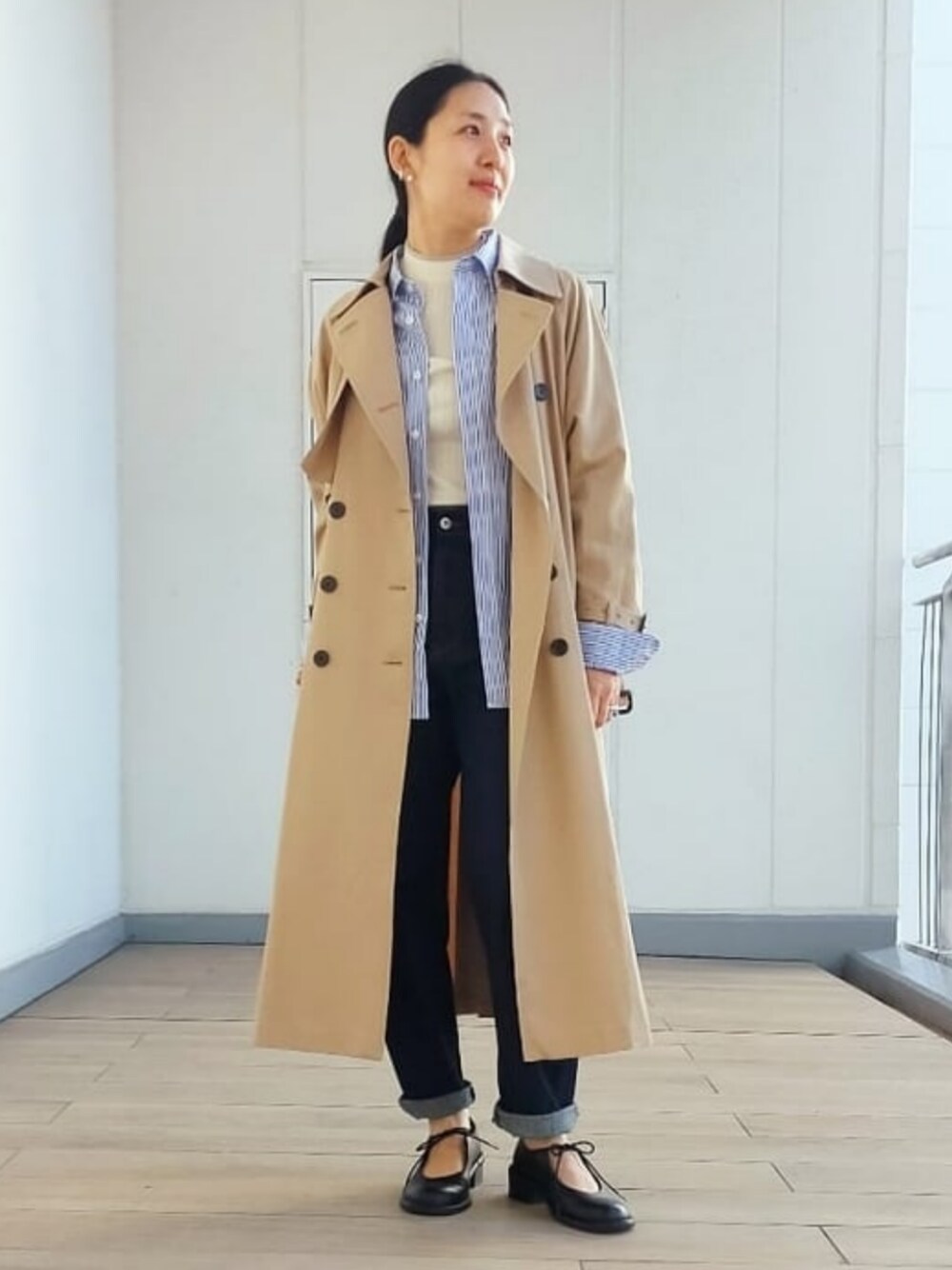 BEAMS HEART WOMEN(BEAMS HEART)｜BEAMS HEARTのトレンチコートを使っ