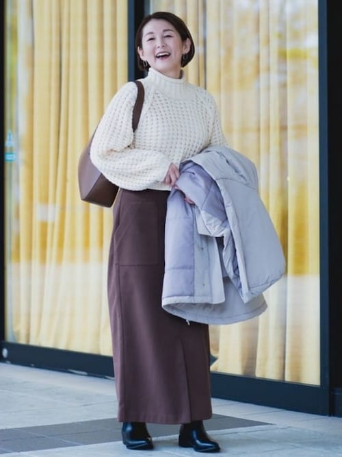 セール】ワッフル編み クロップド プルオーバー（ウォッシャブル