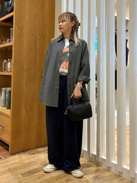 「BEAMS HEART（ビームスハート）のクールガール フォト Tシャツ（Tシャツ/カットソー、その他）」を使った、BEAMS HEART WOMENさん（レディース・159cm）の夏コーディネート