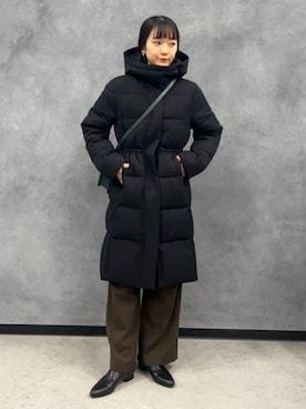 「アイテム（ダウンジャケット/コート、ブルー系）」を使った、BEAMS HEART WOMENさん（レディース・160cm）の秋コーディネート