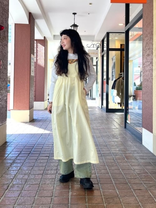 Heart E ワンピース アイボリー×黄チェック セール】コルセット ワンピース（ワンピース）｜BEAMS HEART