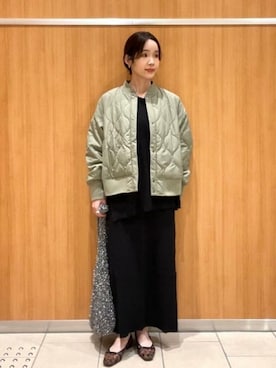 「アイテム（ブルゾン）」を使った、BEAMS HEART WOMENさん（レディース・157cm）の秋コーディネート