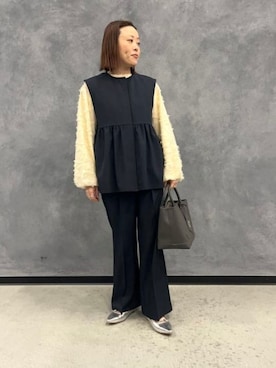 「アイテム（トップス）」を使った、BEAMS HEART WOMENさん（レディース・153cm）の冬コーディネート