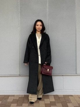 「アイテム（トレンチコート）」を使った、BEAMS HEART WOMENさん（レディース・154cm）の冬コーディネート