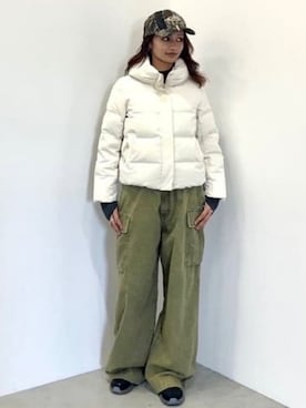 「アイテム（ダウンジャケット/コート）」を使った、BEAMS HEART WOMENさん（レディース・168cm）の秋コーディネート