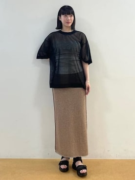 「アイテム（スカート）」を使った、BEAMS HEART WOMENさん（レディース・167cm）の夏コーディネート