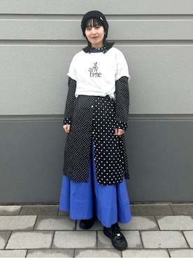 「シャツワンピ」｜BEAMS HEART WOMENさん（レディース・155cm）の春コーディネート