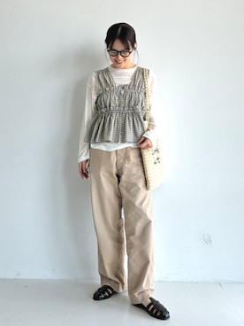 「BEAMS HEART（ビームスハート）のアイテム」を使った、BEAMS HEART WOMENさん（レディース・163cm）の春コーディネート