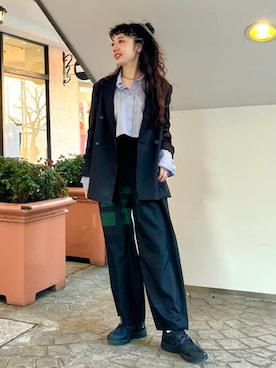 「BEAMS HEART（ビームスハート）のアイテム（テーラードジャケット）」を使った、BEAMS HEART WOMENさん（レディース・163cm）の春コーディネート