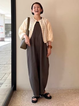 「アイテム（つなぎ/オールインワン）」を使った、BEAMS HEART WOMENさん（レディース・163cm）の夏コーディネート