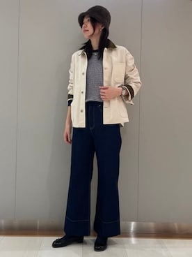「アイテム（帽子）」を使った、BEAMS HEART WOMENさん（レディース・170cm）の秋コーディネート