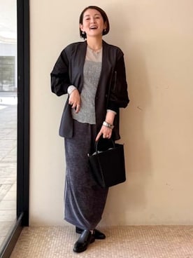 「アイテム（ドレスシューズ）」を使った、BEAMS HEART WOMENさん（レディース・163cm）の秋コーディネート