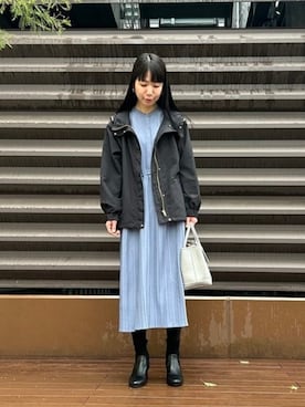 「大人ガーリー」｜「アイテム（ブルゾン）」を使った、BEAMS HEART WOMENさん（レディース・160cm）の春コーディネート
