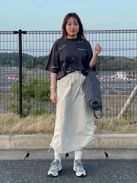 「アイテム（スカート）」を使った、BEAMS HEART WOMENさん（レディース・165cm）の夏コーディネート