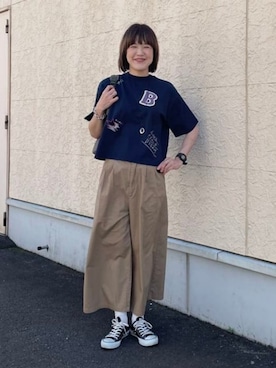 「BEAMS HEART（ビームスハート）のアイテム」を使った、BEAMS HEART WOMENさん（レディース・166cm）の春コーディネート