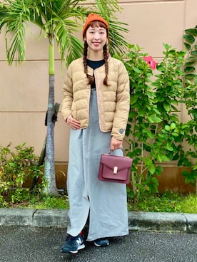 「アイテム（ダウンジャケット/コート、ベージュ系）」を使った、BEAMS HEART WOMENさん（レディース・161cm）の秋コーディネート