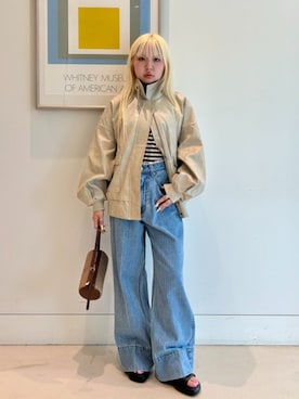 「アイテム（ブルゾン）」を使った、BEAMS HEART WOMENさん（レディース・152cm）の夏コーディネート