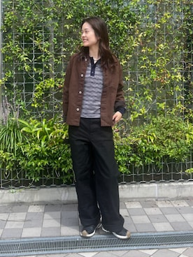 「アイテム（カバーオール、ブラウン系）」を使った、BEAMS HEART WOMENさん（レディース・167cm）の秋コーディネート
