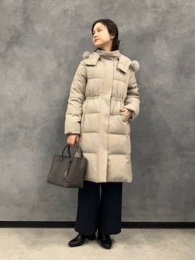 「アイテム（ダウンジャケット/コート）」を使った、BEAMS HEART WOMENさん（レディース・164cm）の秋コーディネート