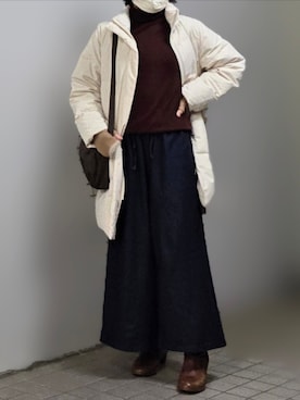 「アイテム（トップス）」を使った、pomekuruさん（レディース・157cm・50代）の冬コーディネート