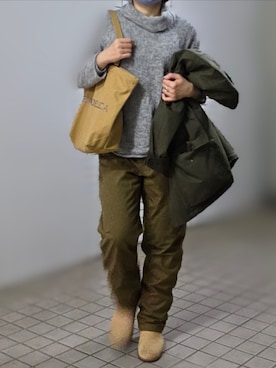 「アイテム（ブーツ）」を使った、pomekuruさん（レディース・157cm・50代）の冬コーディネート