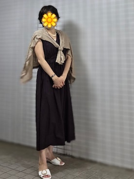 「アイテム（ワンピース）」を使った、pomepomekurukuruさん（レディース・157cm・50代）の夏コーディネート