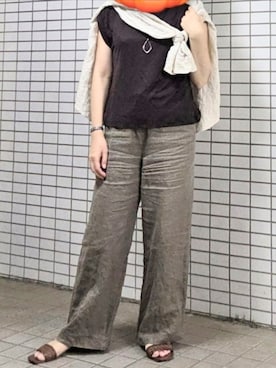 「無印良品」｜pomekuruさん（レディース・157cm）の秋コーディネート