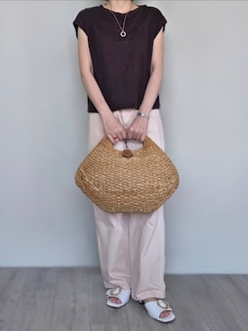 「BVLGARI（ブルガリ）のアイテム」を使った、pomekuruさん（レディース・157cm）の夏コーディネート