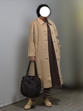 「アイテム（ブーツ）」を使った、pomekuruさん（レディース・157cm・50代）の冬コーディネート