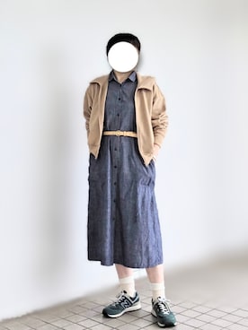 「アイテム（ワンピース/ドレス）」を使った、pomepomekurukuruさん（レディース・157cm）の秋コーディネート