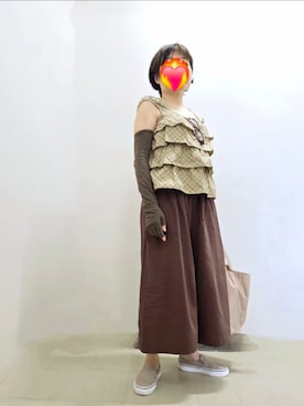 「アイテム（アームカバー）」を使った、pomepomekurukuruさん（レディース・157cm・50代）の夏コーディネート