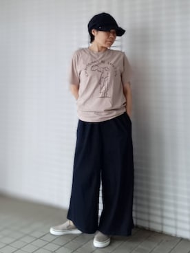 「アイテム（帽子）」を使った、pomepomekurukuruさん（レディース・157cm・50代）の夏コーディネート