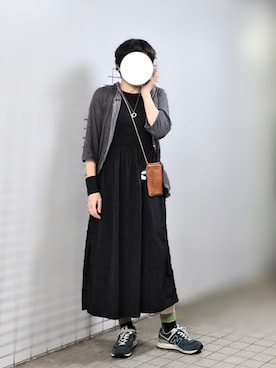 「アイテム（ワンピース/ドレス）」を使った、pomepomekurukuruさん（レディース・157cm・50代）の秋コーディネート