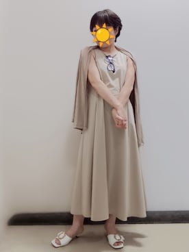 「アイテム（ワンピース）」を使った、pomepomekurukuruさん（レディース・157cm・50代）の夏コーディネート