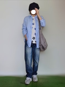 「BOBSON（ボブソン）のアイテム」を使った、pomekuruさん（レディース・157cm）の秋コーディネート