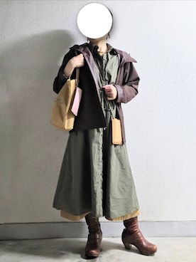 「Handmade（ハンドメイド）のアイテム」を使った、pomekuruさん（レディース・157cm）の春コーディネート