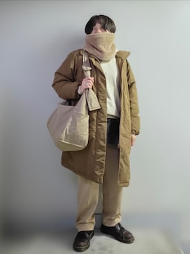 「ダウンコート」｜pomekuruさん（レディース・157cm）の冬コーディネート