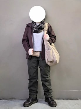 「アイテム（マウンテンパーカー）」を使った、pomekuruさん（レディース・157cm）の冬コーディネート