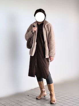 「アイテム（レギンス/スパッツ）」を使った、pomepomekurukuruさん（レディース・157cm）の秋コーディネート