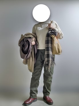 「Engineered Garments（エンジニアードガーメンツ）のアイテム」を使った、pomekuruさん（レディース・157cm）の春コーディネート