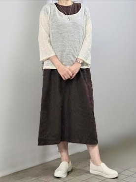 「無印良品」｜pomekuruさん（レディース・157cm）の秋コーディネート