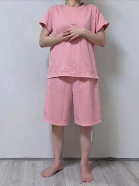 「アイテム（ルームウェア/パジャマ）」を使った、pomekuruさん（レディース・157cm）の夏コーディネート