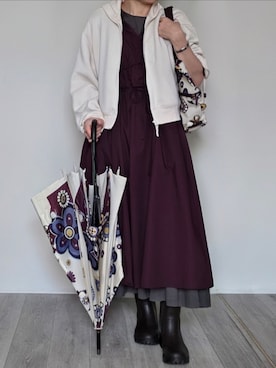 「レインシューズ」｜pomekuruさん（レディース・157cm）の夏コーディネート