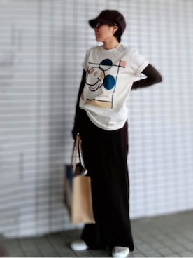 「アイテム（帽子）」を使った、pomepomekurukuruさん（レディース・157cm・50代）の夏コーディネート