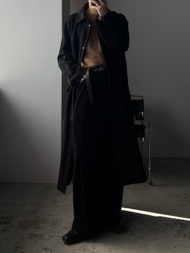 「アイテム（ステンカラーコート）」を使った、morningさん（メンズ・176cm）の秋コーディネート