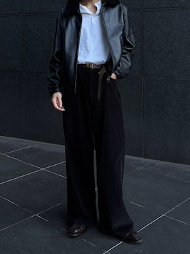 「COMOLI（コモリ）のアイテム」を使った、morningさん（メンズ・176cm）の冬コーディネート